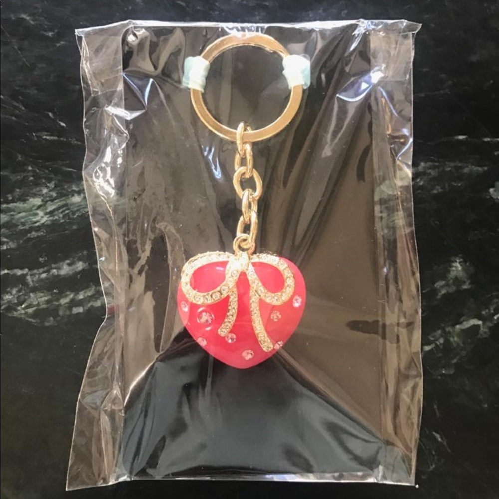 GORGEOUS Pink Heart Gold Keyring**New